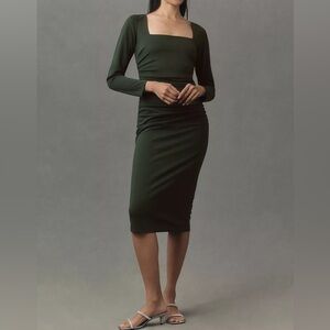 BHLDN | Dresses | Bhldn Kali Long Sleeve Linen Fit Flare Dress Cottagecore  Wedding Guest Dress | Poshmark